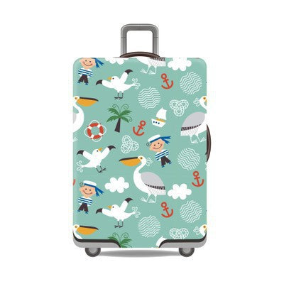 Tropical Leaf Print Hard Shell Luggage Kalsten