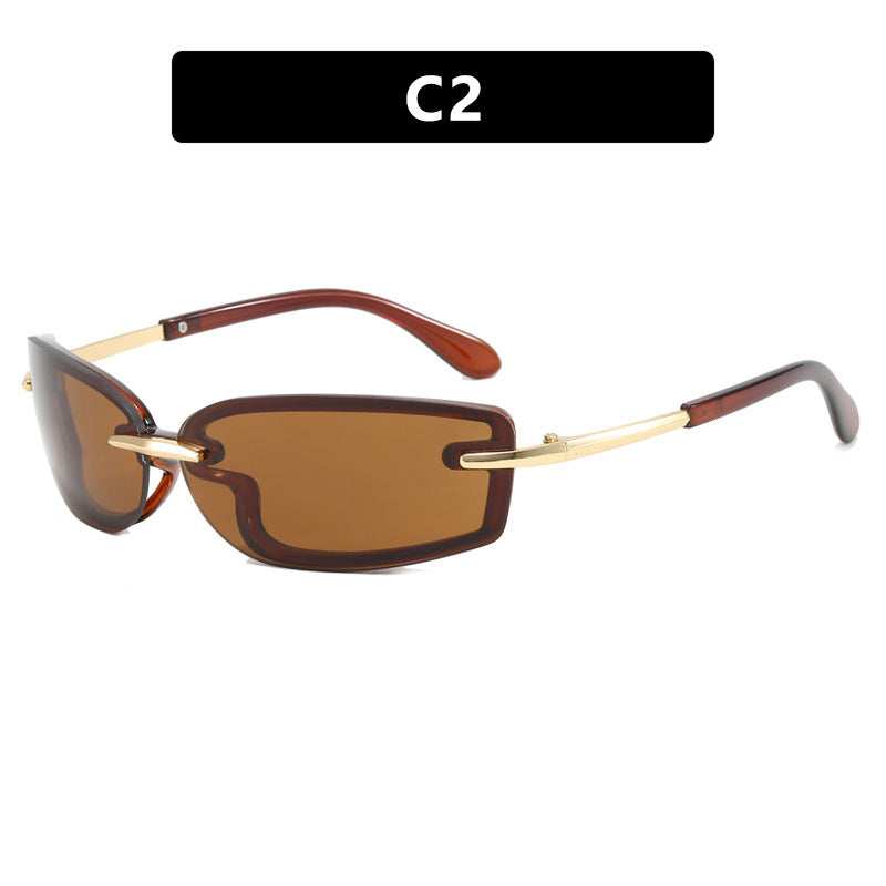 Women's fashionable sunglasses in futuristic design and transparent frame Kalsten