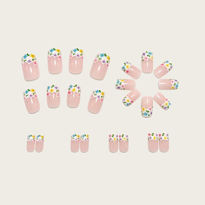 Artificial nails with floral applications Kalsten