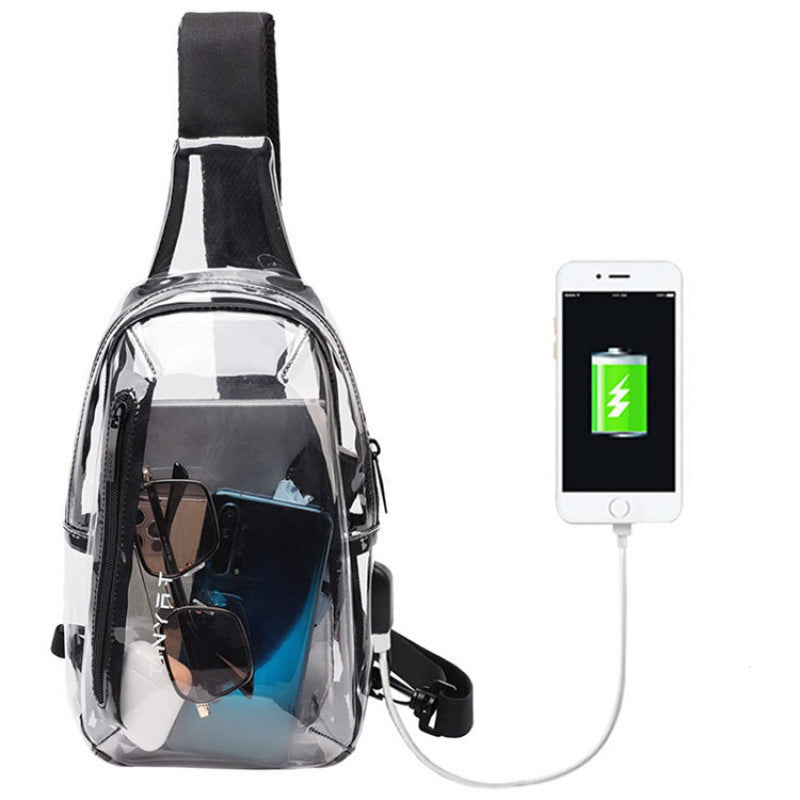 Transparent sling bag with practical multi-pocket design Kalsten