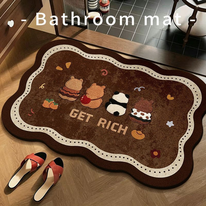 Playful Cartoon Bath Mat Kalsten