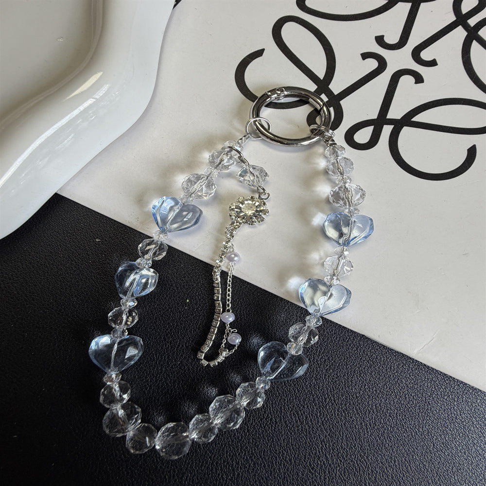 Heart-Shaped Beaded Keychain Kalsten