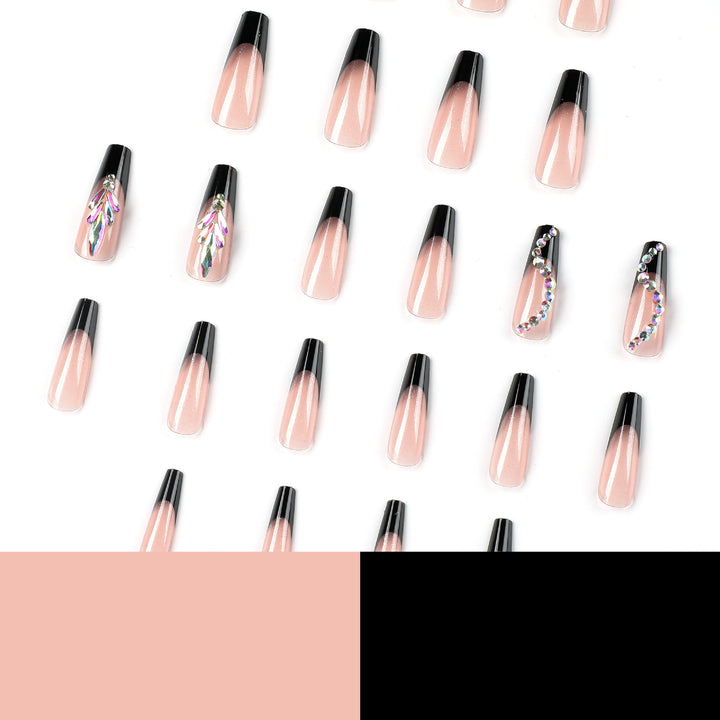 Artistic stiletto nails with glitter embellishments Kalsten