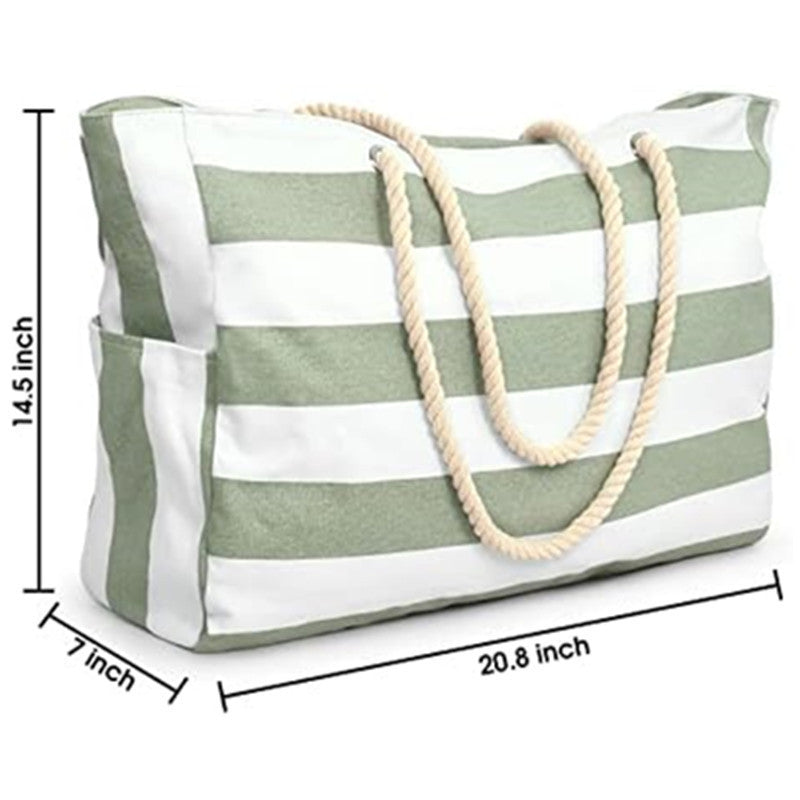 Beach bag with practical outer pocket Kalsten
