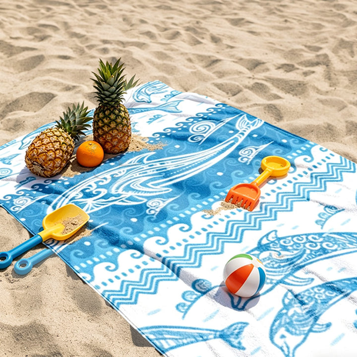 Beach towel with vibrant floral design Kalsten