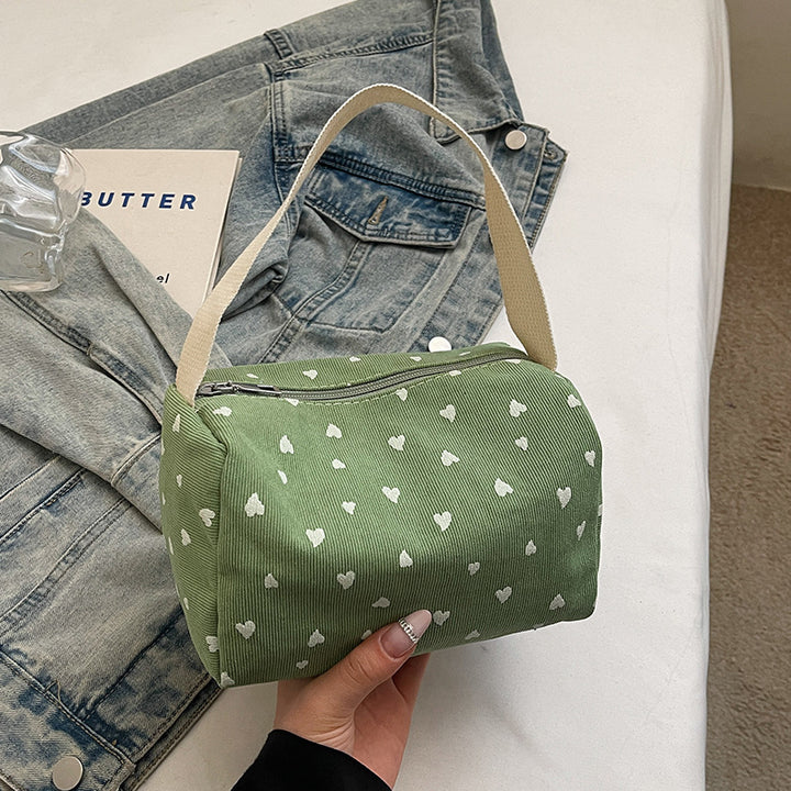 Cute Heart Pattern Handheld Bag