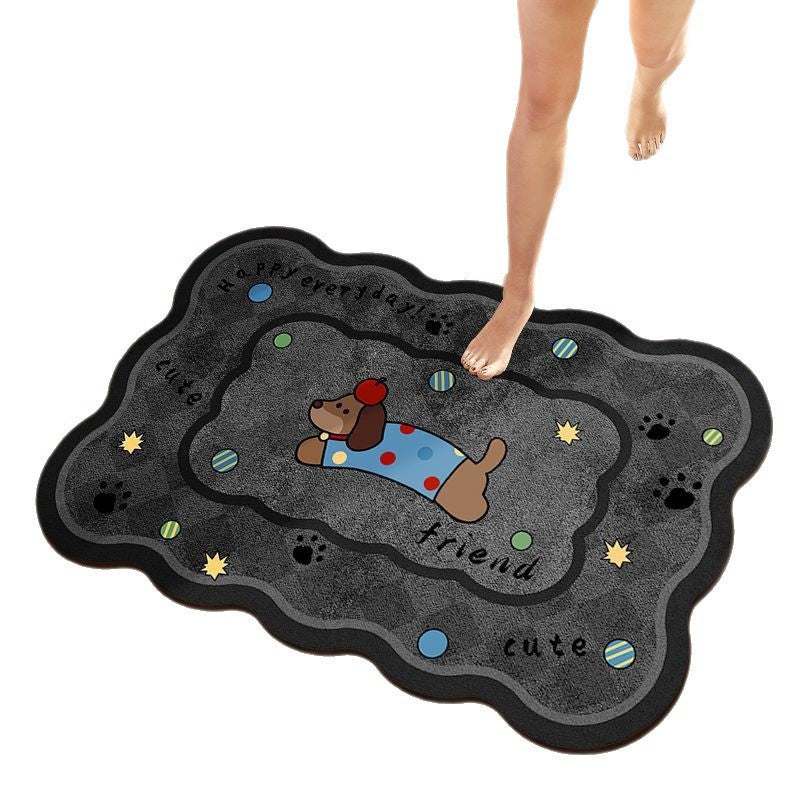Playful Cat-Themed Bath Mat Kalsten