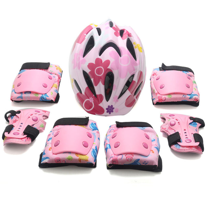 Children's Colorful Safety Helmet and Protective Gear Set Kalsten