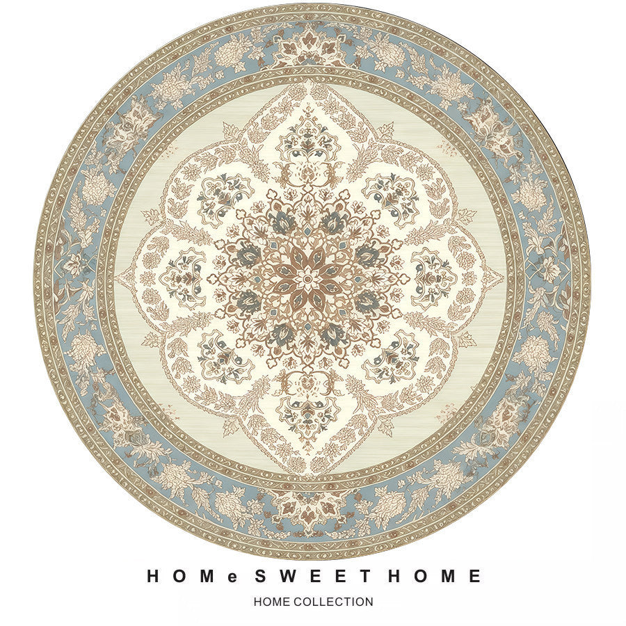 Vintage-Inspired Round Area Rug