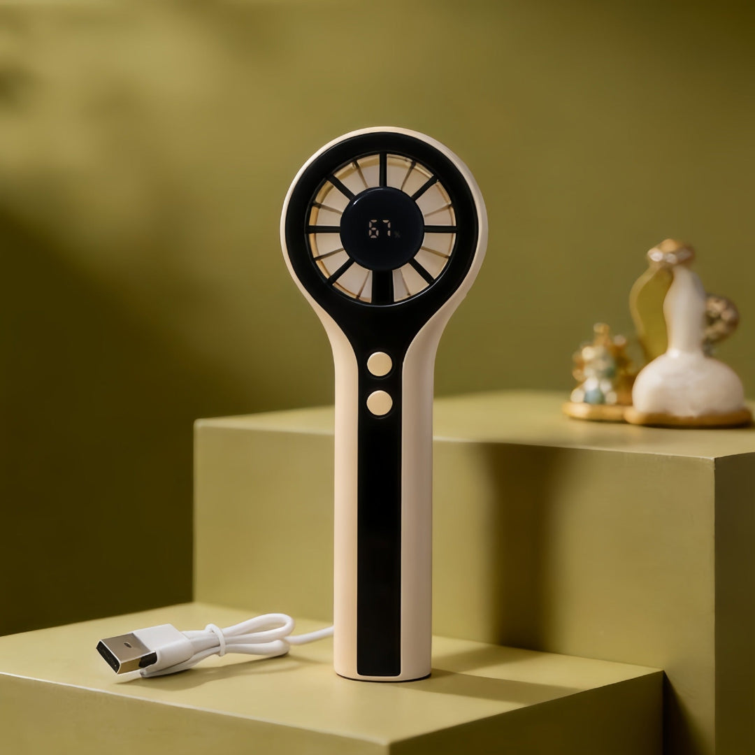 Women's Portable Handheld Fan with Digital Temperature Display Kalsten 1782398189
