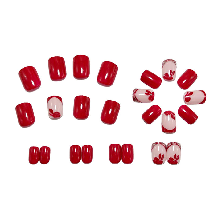 Artificial nails with floral design and glamour accents Kalsten