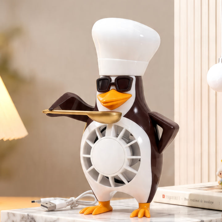 Ladies table fan in creative penguin design Kalsten