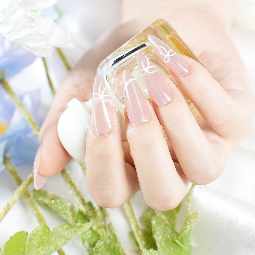 Exquisite French Tip Press-On Nails Kalsten