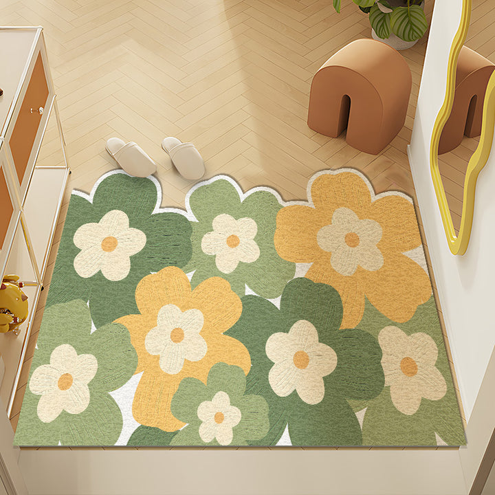 Floral Print Decorative Area Rug