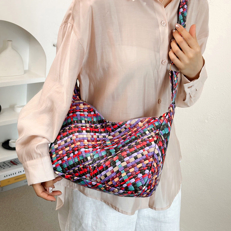 WoColorful Woven Hobo Bag Kalsten
