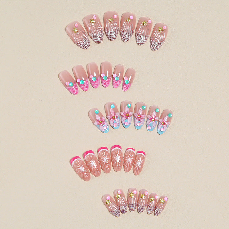 Artificial nails with colorful decorations Kalsten