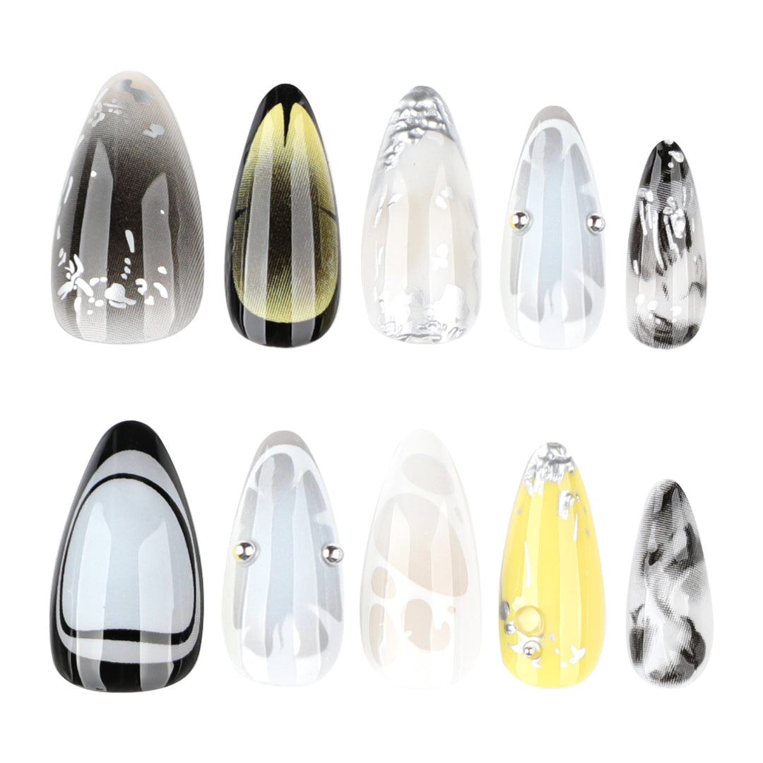 Artistic nail art with sophisticated accents Kalsten