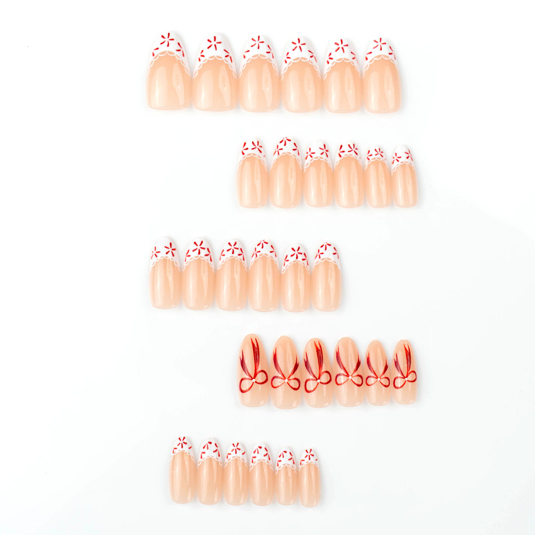 Artificial nails with festive decorations Kalsten
