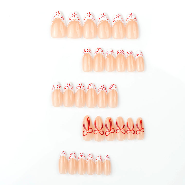 Artificial nails with festive decorations Kalsten