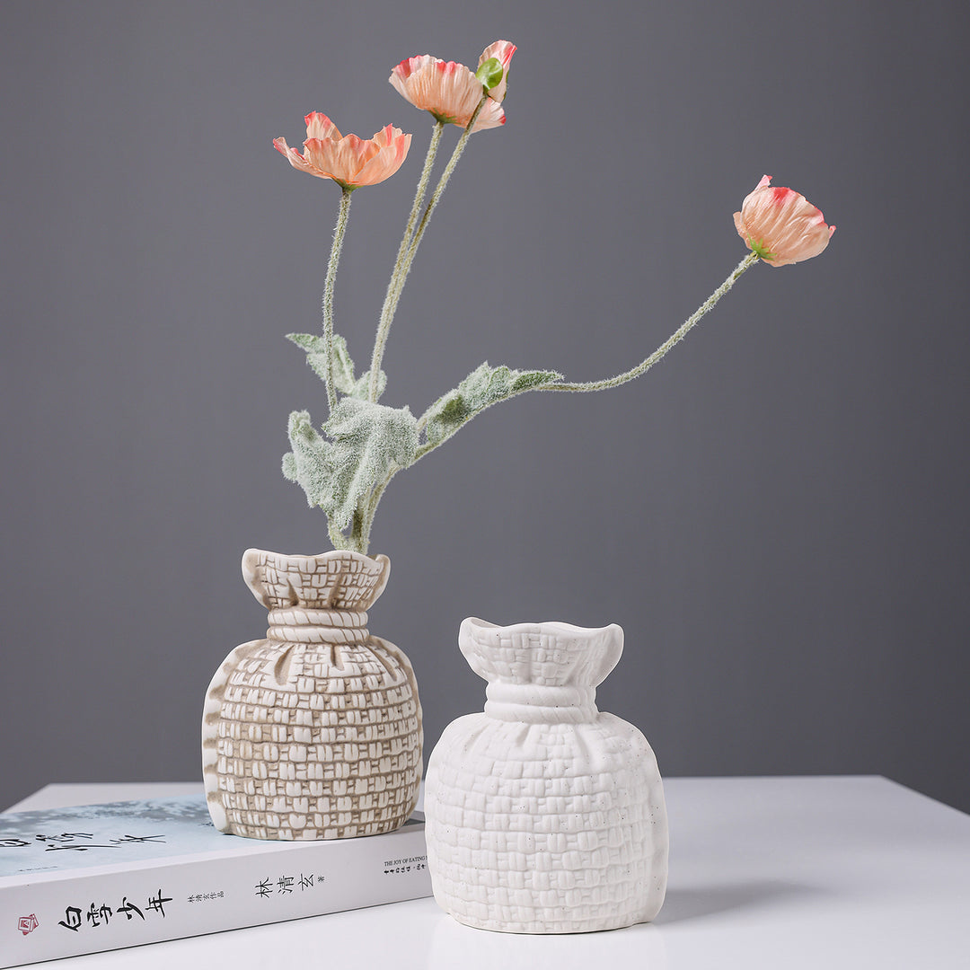 Textured Decorative Ceramic Vase