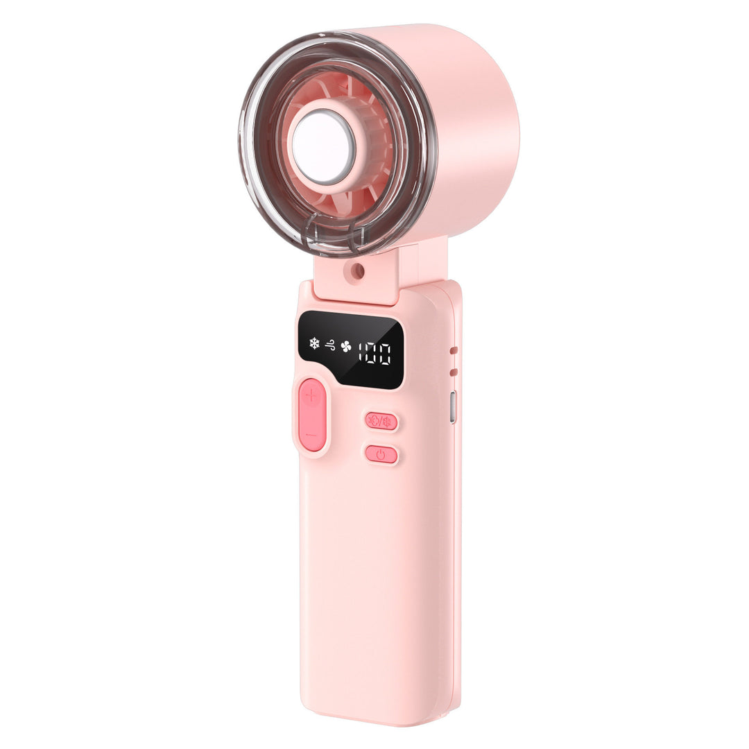 Cooling handheld digital display misting mini fan with adjustable tilt Kalsten