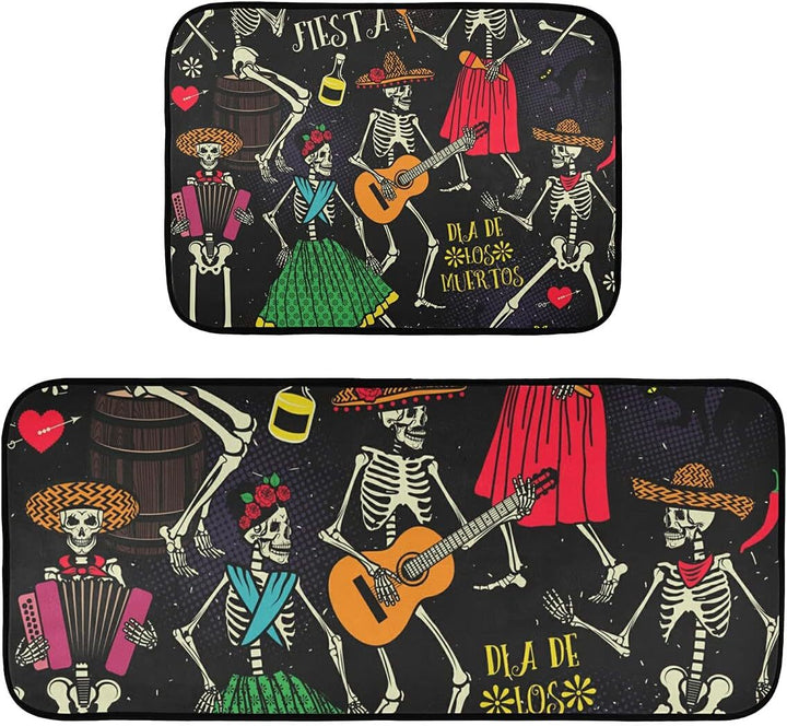 Vibrant Day of the Dead Decorative Rug