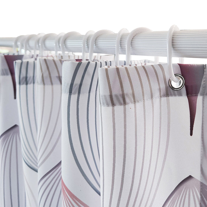 Modern Leaf Textured Shower Curtain Kalsten