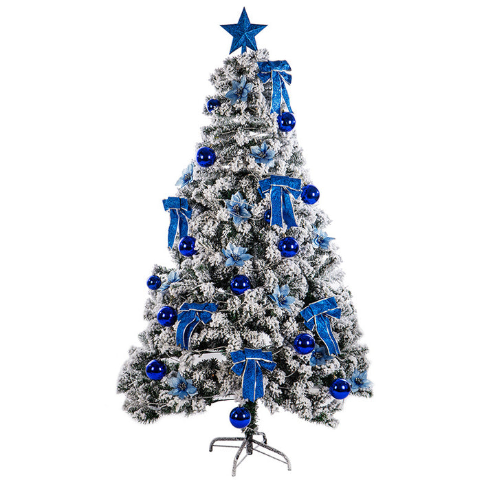 Premium Flocked Christmas Tree with Decorative Ornaments Kalsten