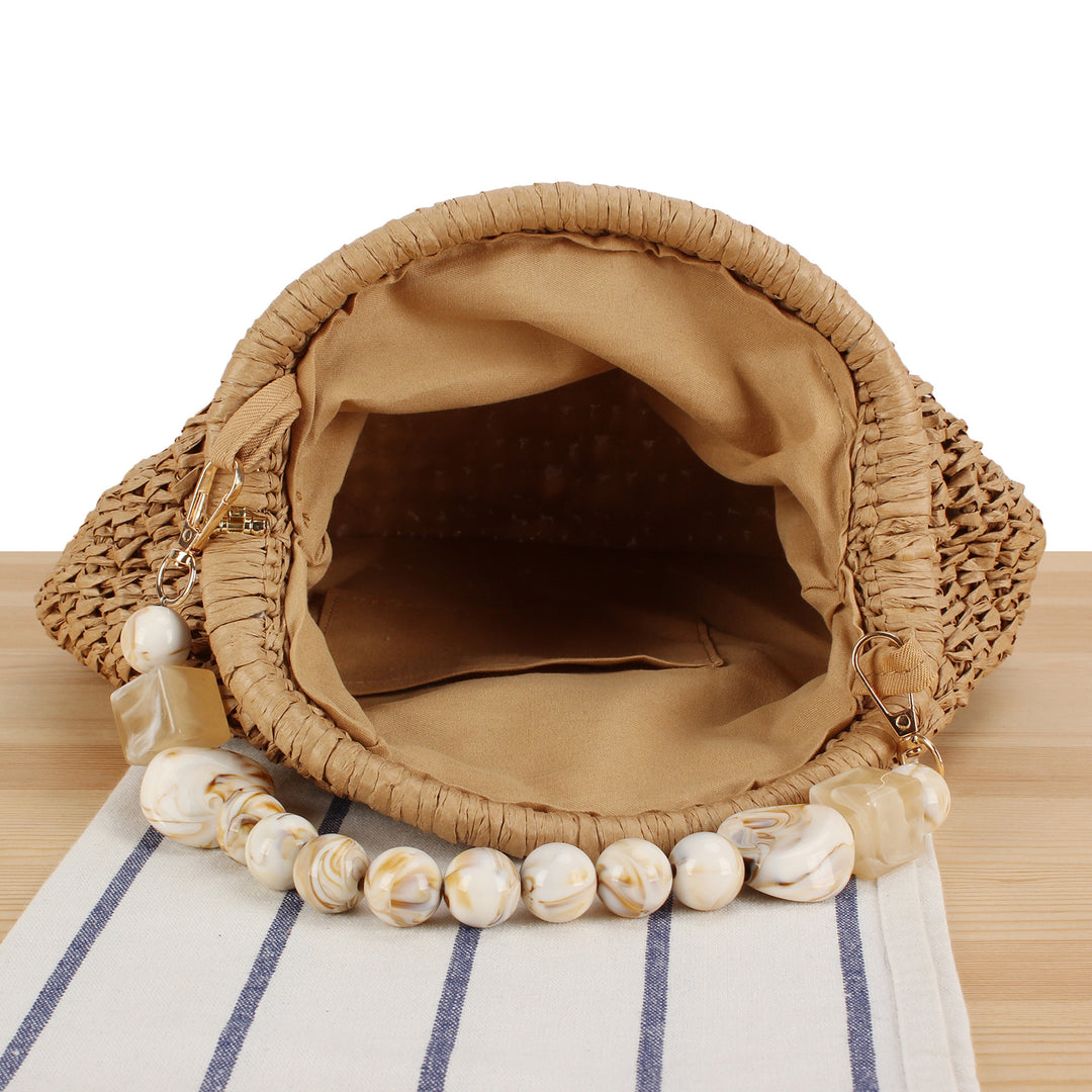 Handbag with innovative bead handle Kalsten