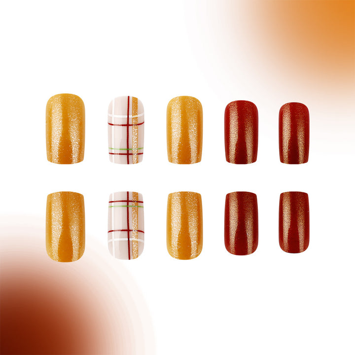 Seasonal Pumpkin-Themed Nail Art Set Kalsten