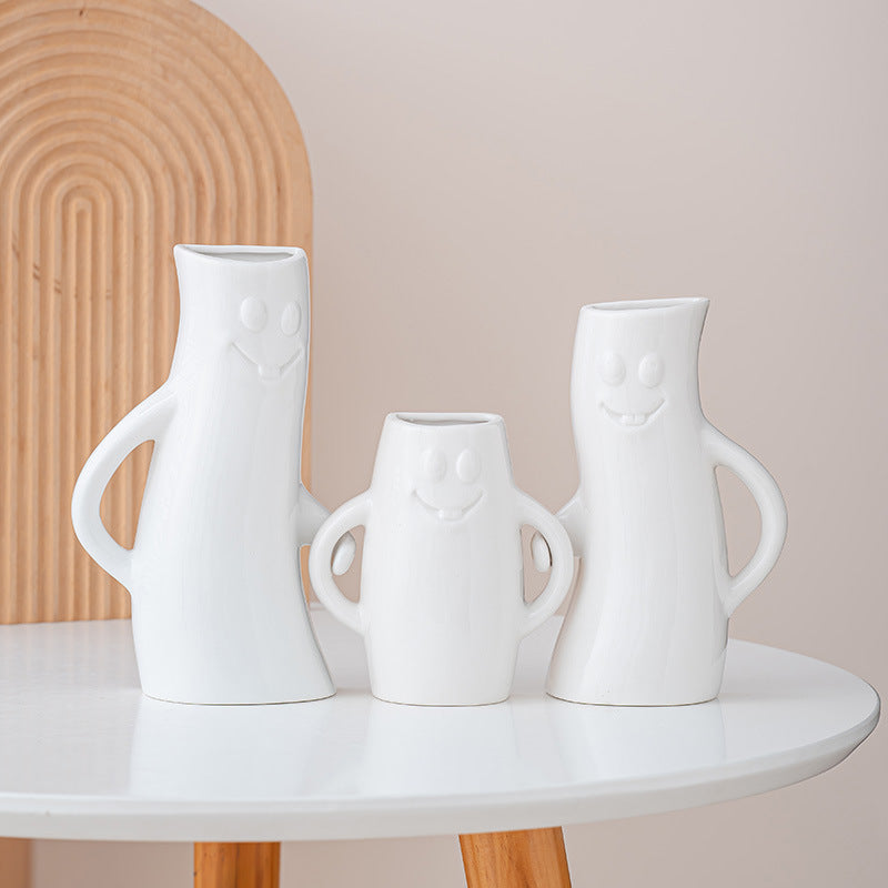 Playful Ceramic Character Vase