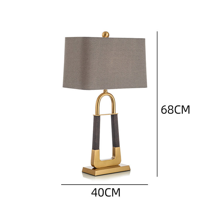 Decorative Table Lamp with Modern Geometric Base