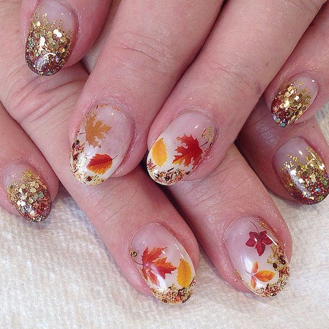 Autumn-Themed Press-On Nail Set Kalsten