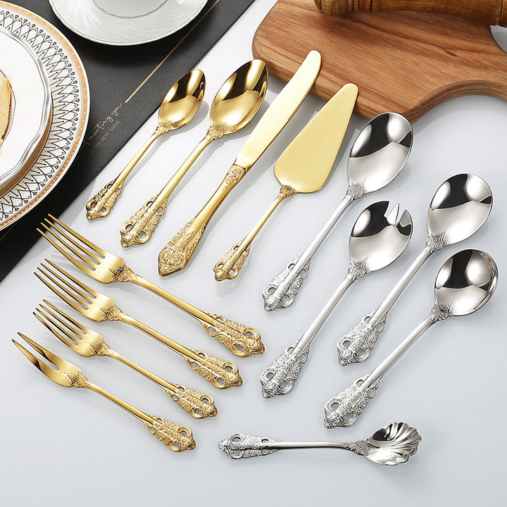 Elegant fish fork with artistic handle design Kalsten