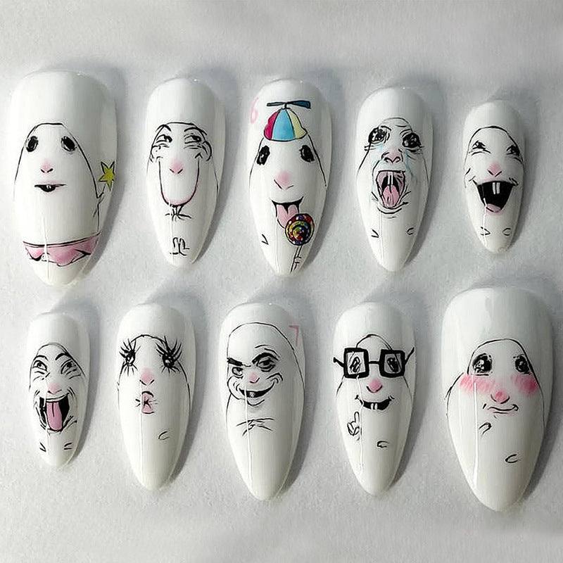 Creative Character-Themed Press-On Nail Art Set kalsten
