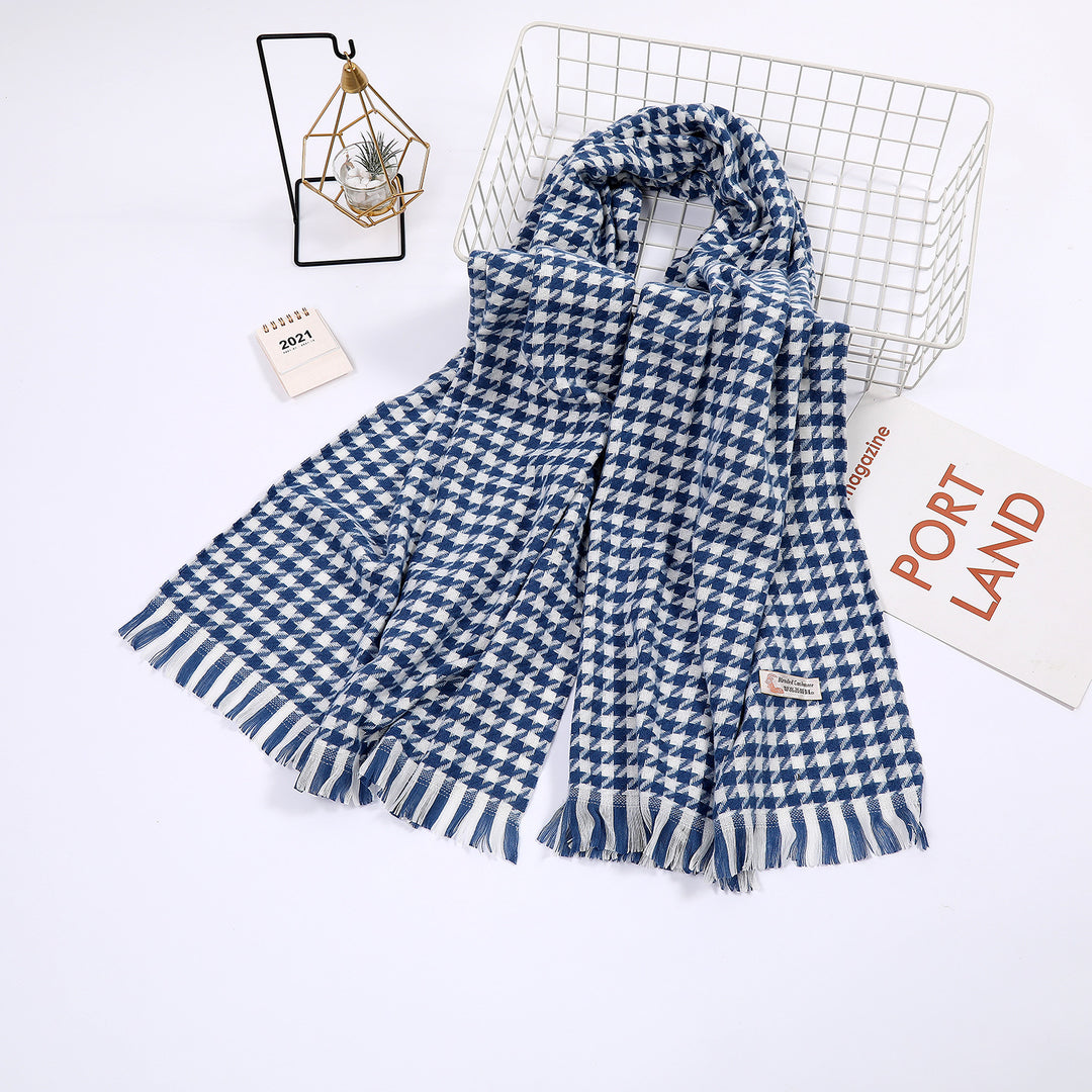 Ladies elegant scarf with houndstooth pattern Kalsten