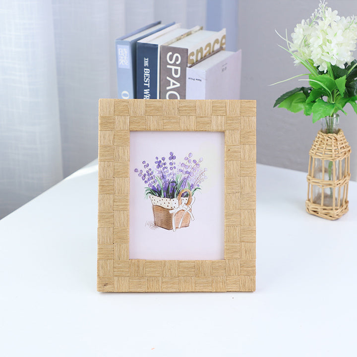 Artful Picture Frame Made of Natural Rattan Kalsten