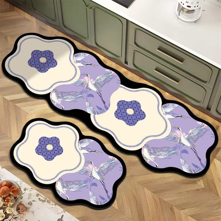 Decorative Floral Kitchen Mat