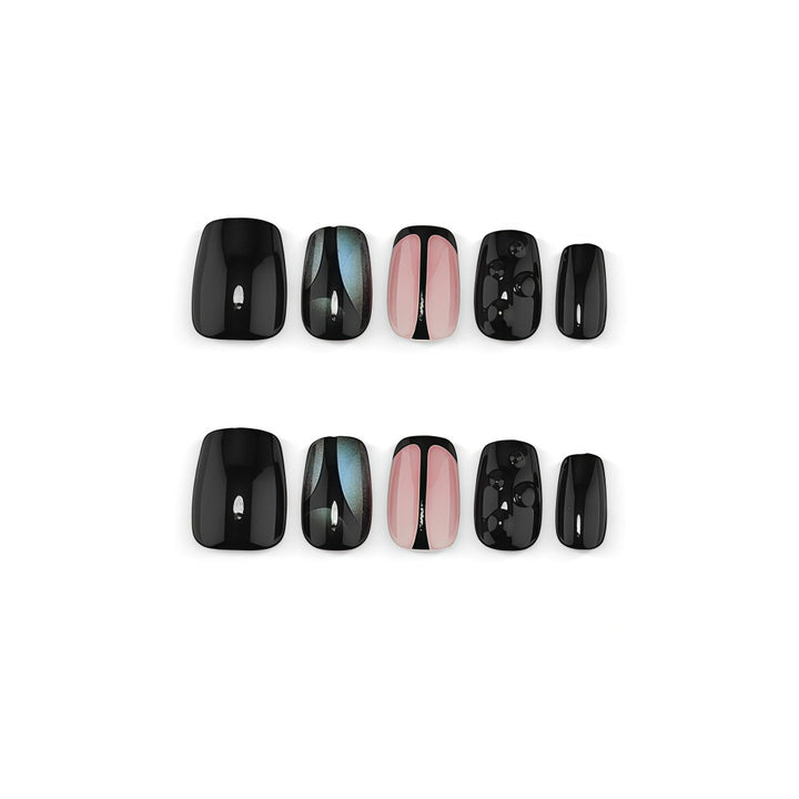 Artificial Nail Set with Elegant Geometric Designs Kalsten