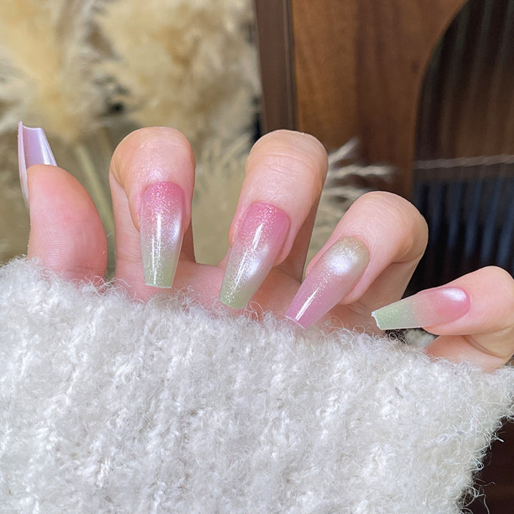 Ombre Press-On Nails with Glitter Finish Kalsten