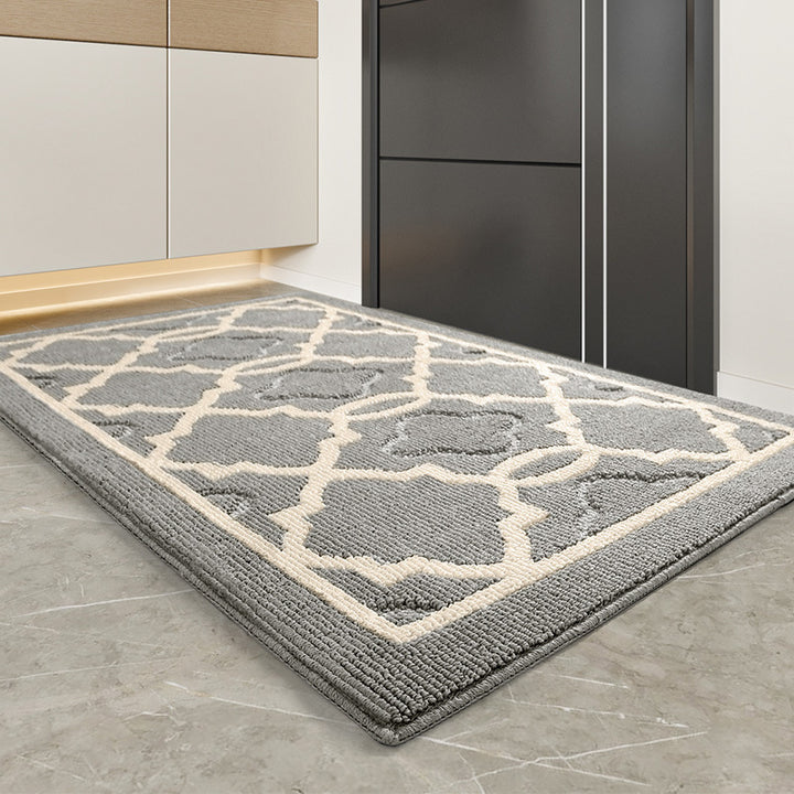 Plush Geometric Kitchen Runner Mat Kalsten