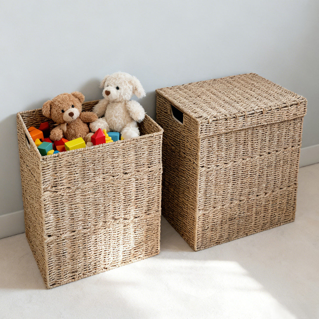 High-quality laundry basket with lid and handles Kalsten