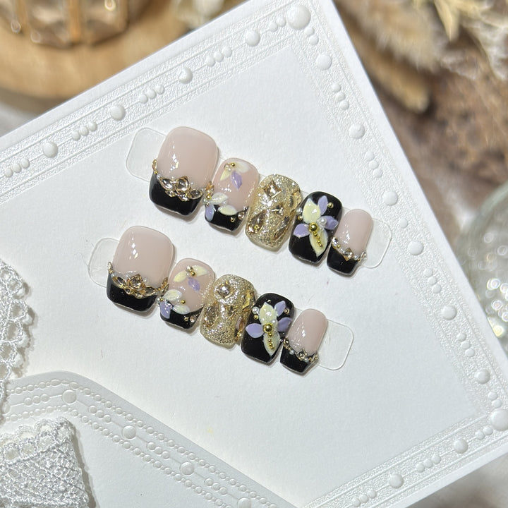 Decorative Floral Press-On Nail Art Set Kalsten 1788223891