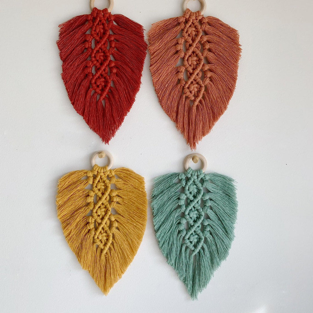 Leaf Shaped Macrame Wall Decor Kalsten