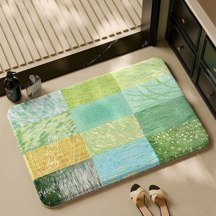 Textured Patchwork Bath Mat