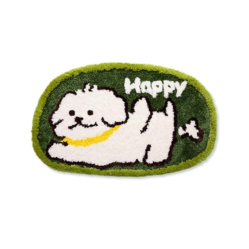 Plush Cat-Themed Area Rug