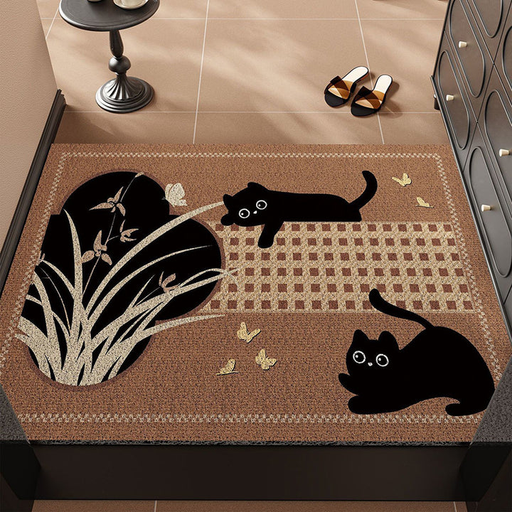 Decorative Cat-Themed Welcome Mat