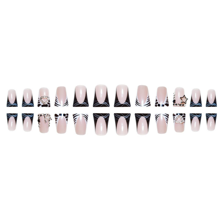 Glamorous Rhinestone Accent Nail Extensions Kalsten