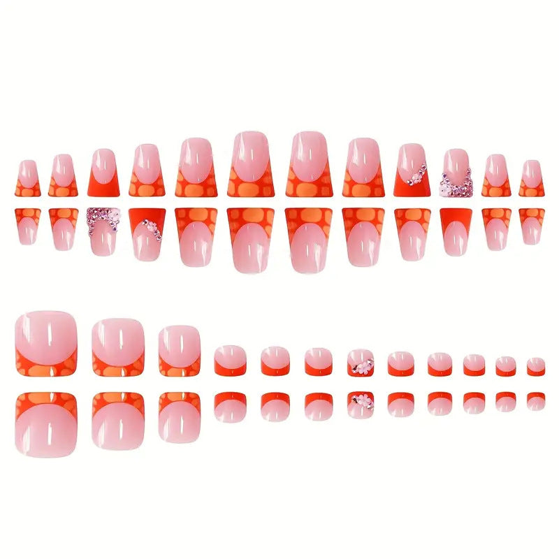 Artistic Floral-Inspired Press-On Nail Set Kalsten
