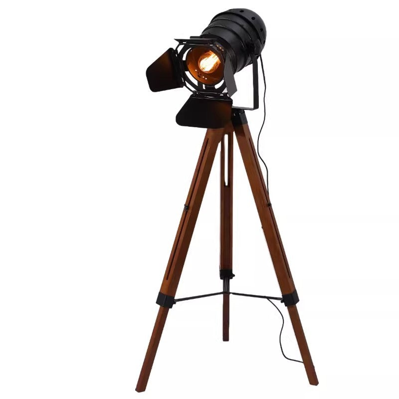 Industrial Adjustable Tripod Floor Lamp